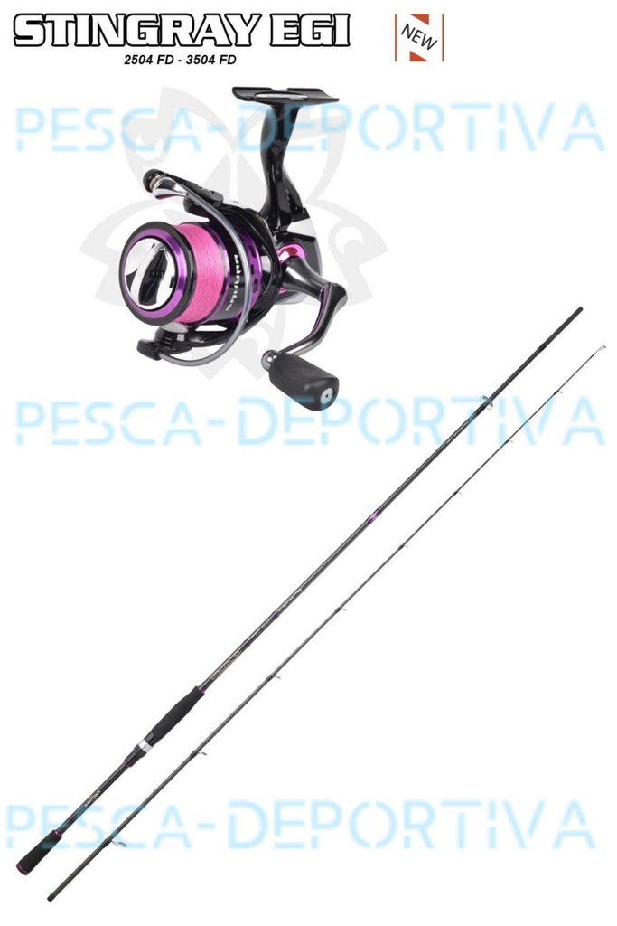 Combo Sakura Caña Carrete Stingray Tip Run 702M+3504FD