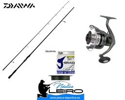 Combo Spinnig Caña Daiwa Rx, Carrete Onix y Trenzado Daiwa